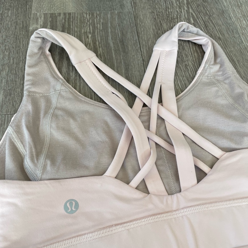 lululemon Pink Blush Cross-Back Sports Bra Medium Support